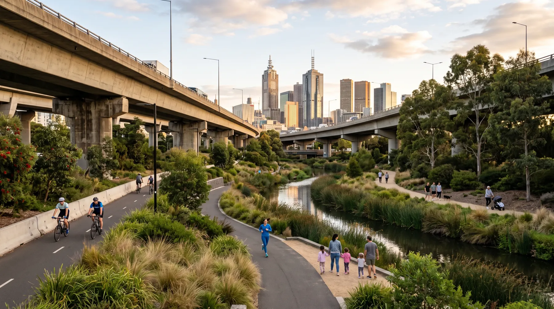 Indicative open space along the Moonee Ponds Creek corridor